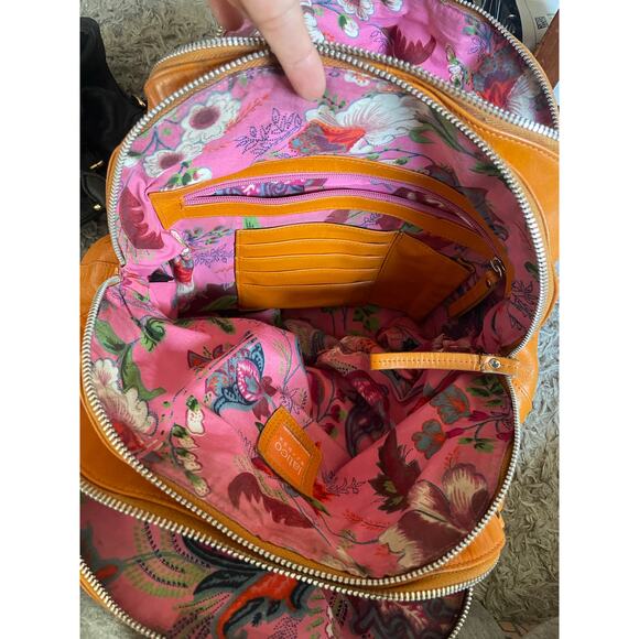 Latico Womens Bag Genuine Leather Orange Oversized Slouchy Hobo Shoulder Boho - Picture 10 of 16